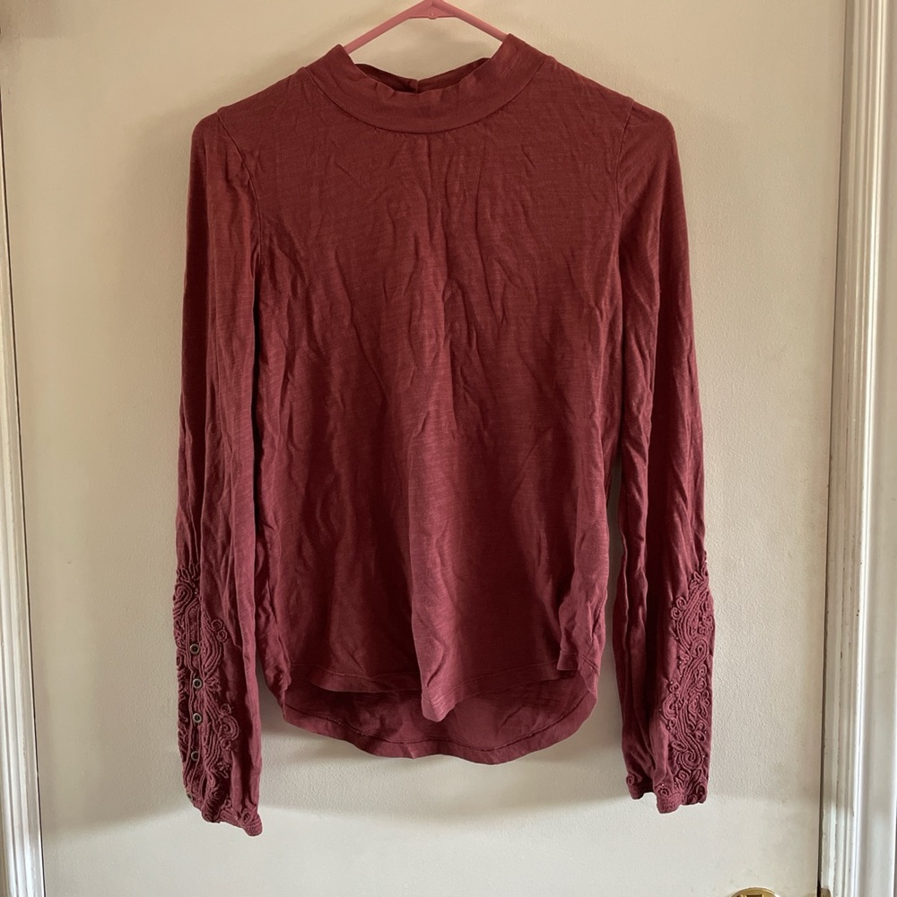 hooked on you mock neck top